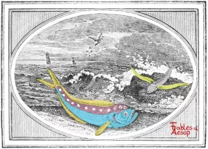 Bewick - 0323 - Flying Fish and Dolphin
