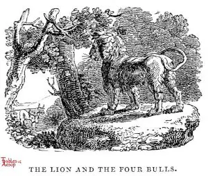 Whittingham - Lion and Four Bulls