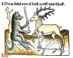 104-478-Book-2-Fable-11-Of-the-Deer-the-Sheep-and-the-Wolf