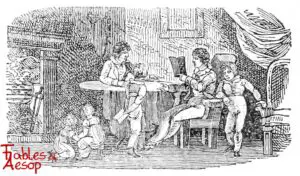 Bewick-0116-Aesop-and-Impertinent-Fellow-Bottom